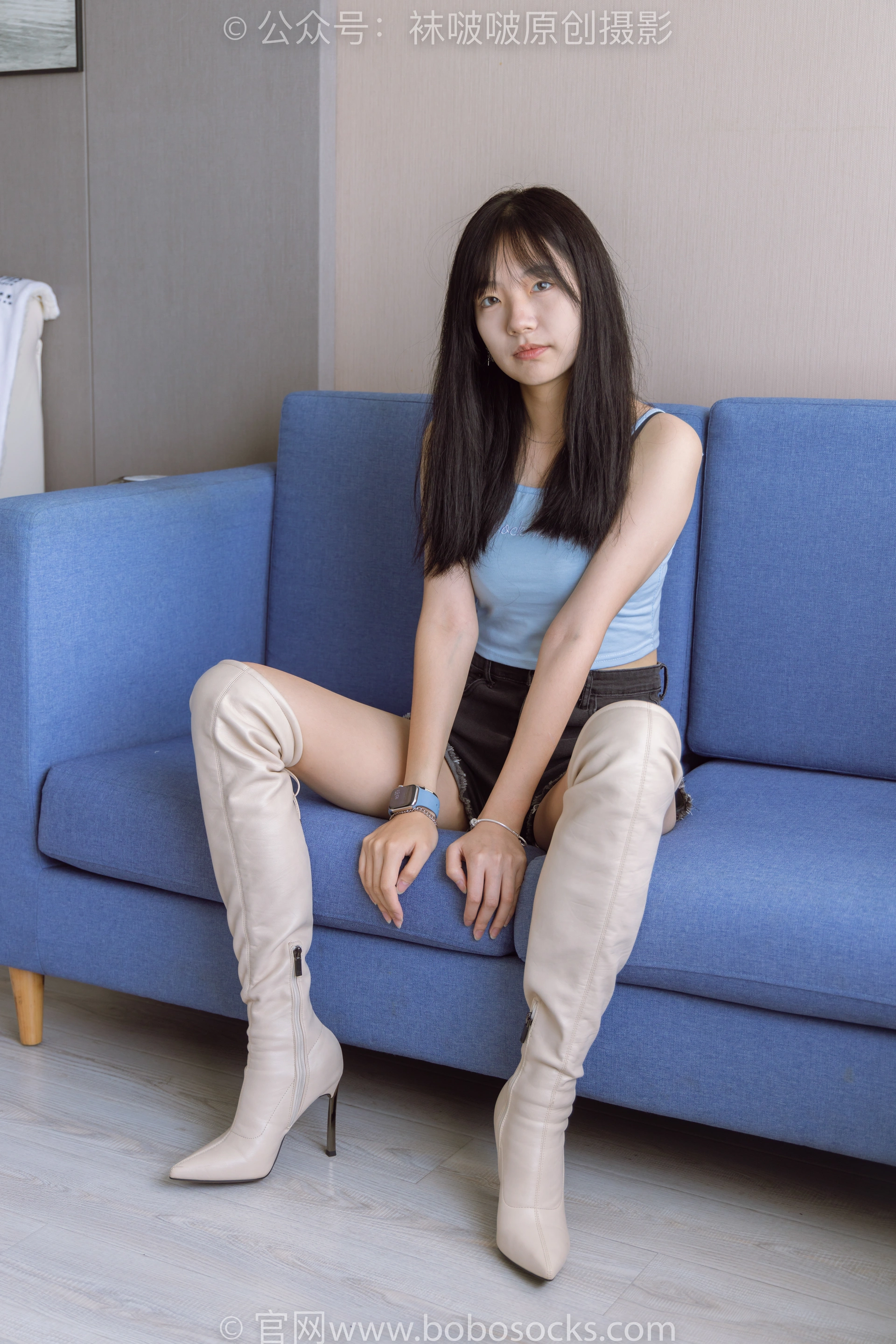 [BoBoSocks袜啵啵]NO.174 小甜豆-高跟长靴、白棉袜、裸足 1